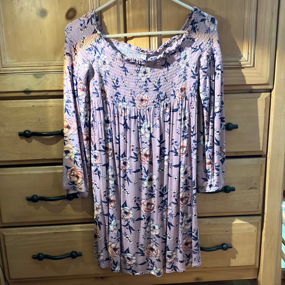 Beautiful Dress with Smocking, Lavender, S